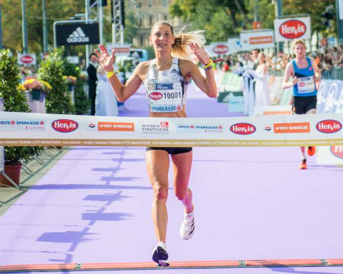 Eva Wutti siegte beim VCM-Halbmarathon. Bild: VCM / Jenia Symonds