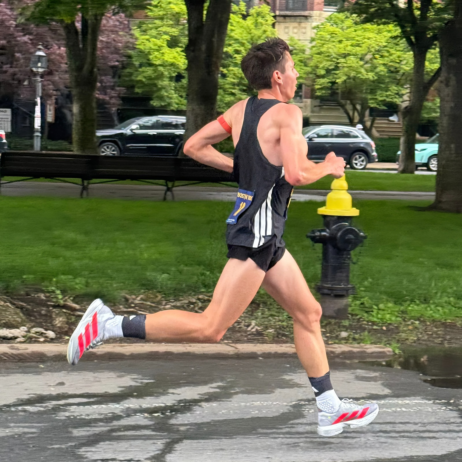 Aaron Gruen beim Boston 10K. Bild: privat