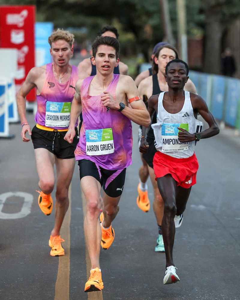 Aaron Gruen beim Houston Halbmarathon. Bild: Kevin Morris