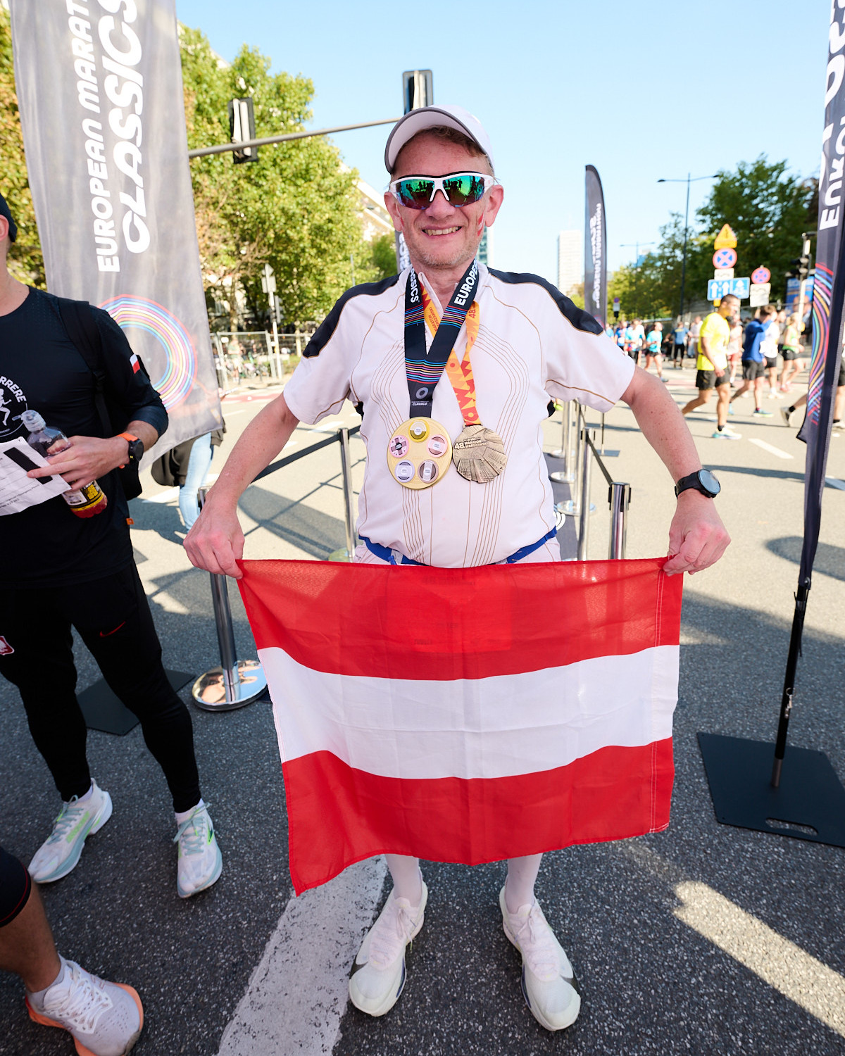 Peter Scheiblhofer beim Warschau Marathon. Bild: Adrian Stykowski / European Marathon Classics